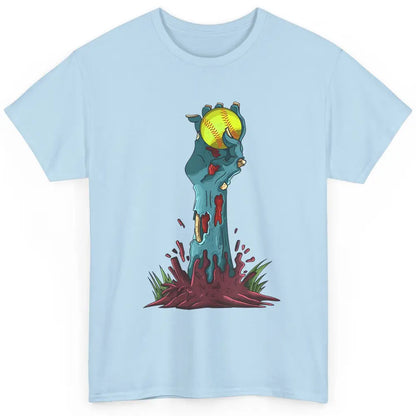 Zombie Hand Softball Funny Halloween Softball Scary Costume Classic Unisex T-Shirt
