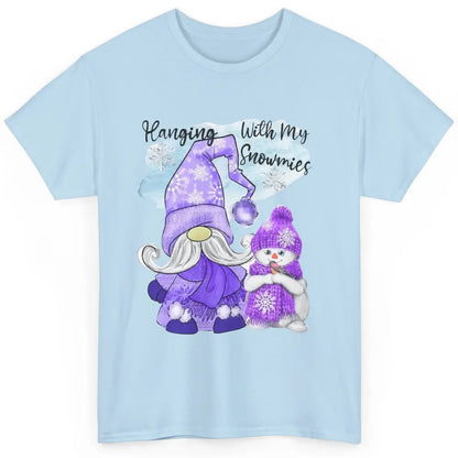 Retro Christmas Snowman And Gnome Hanging With My Snowmies Classic Unisex T-Shirt