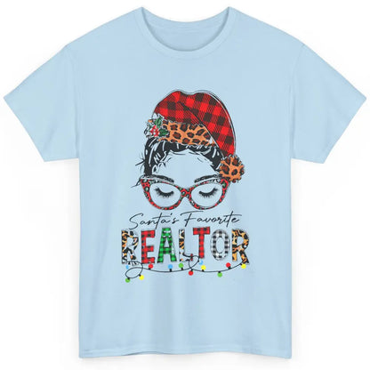 Merry Christmas Xmas Santa Messy Hair Realtor Real Estate Classic Unisex T-Shirt