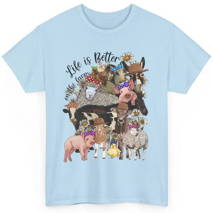 Western Animals Life Is Better On The Farm Pig Cow Donkey Classic Unisex T-Shirt