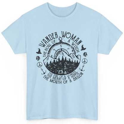 Retro Soul Of A Witch Wander Woman Compass Hiking Camping Classic Unisex T-Shirt