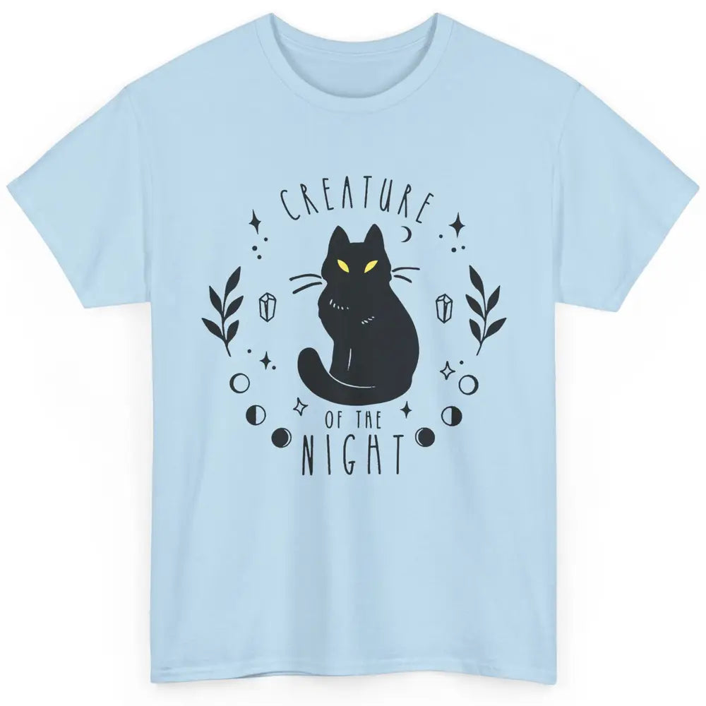 Black Cat Witch Creature Of The Night Halloween Cat Costume Classic Unisex T-Shirt