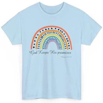 Retro Rainbow God Keeps His Promises Christian Religious Classic Unisex T-Shirt