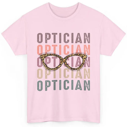 Retro Optometrist Leopard Eyeglasses Optician Ophthalmology Classic Unisex T-Shirt