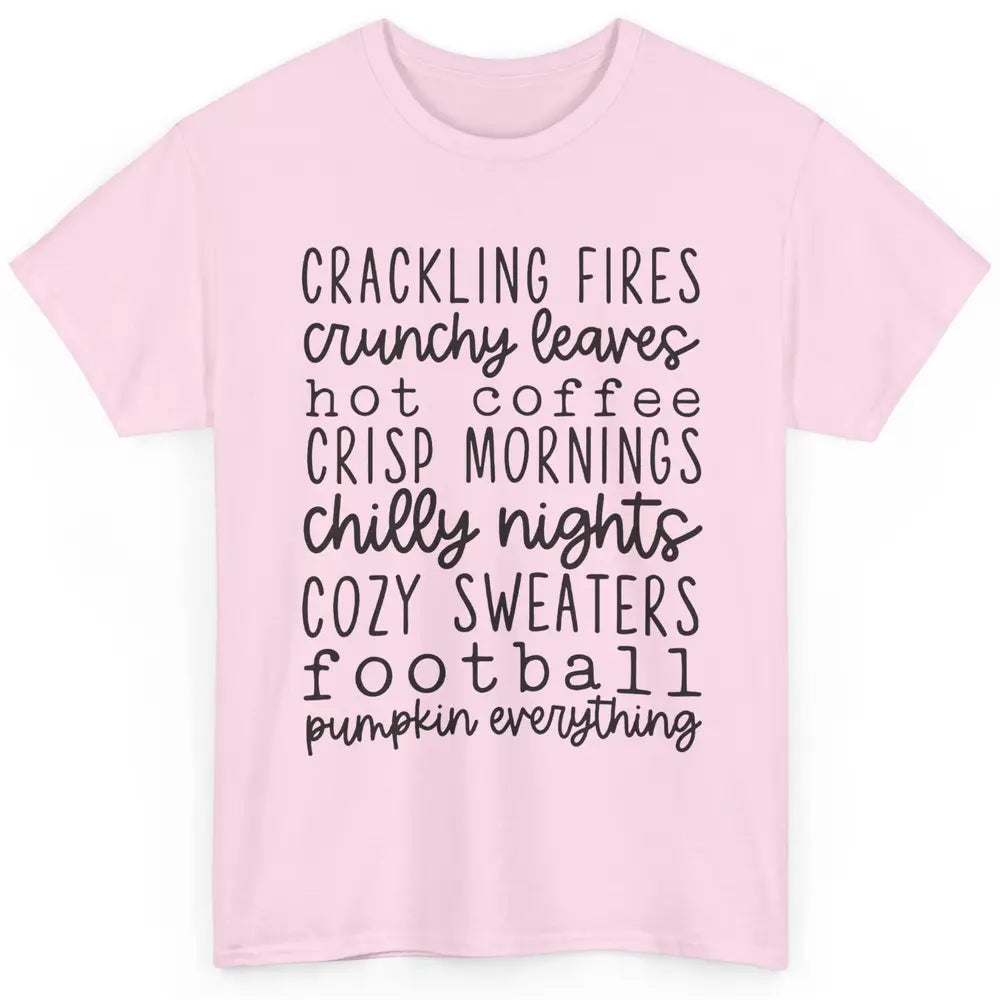 Fall Favorite Crackling Fire Pumpkin Everything Thanksgiving Classic Unisex T-Shirt