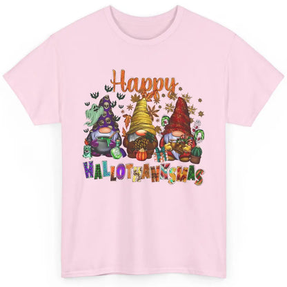 Funny Gnomes Happy Hallo-thank-mas Fall Pumpkin Thanksgiving Classic Unisex T-Shirt