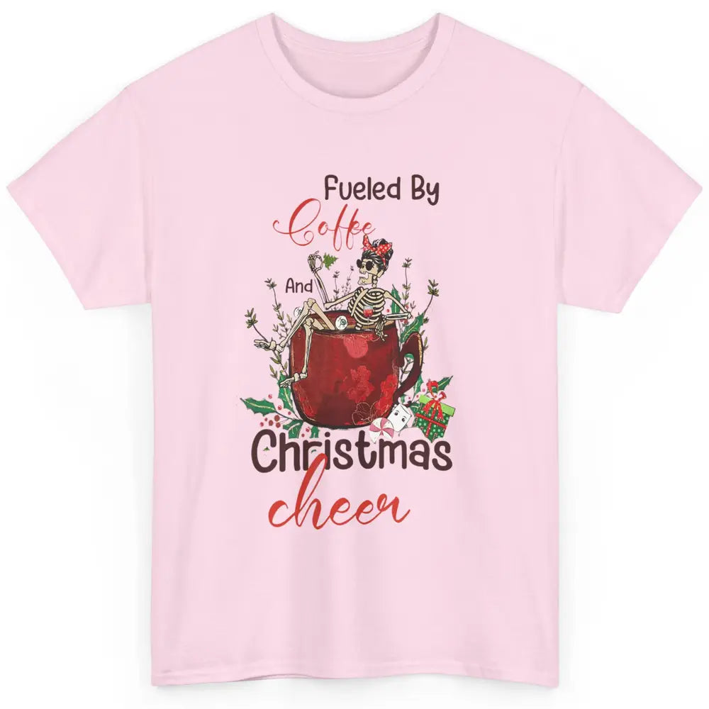 Merry Christmas Skeleton Drink Fueled By Coffee Xmas Latte Classic Unisex T-Shirt