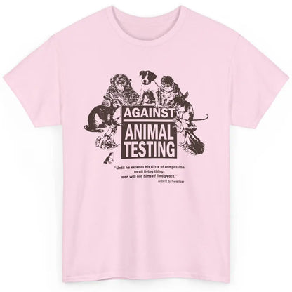 Against Animal Testing Farm Pet Liberation Right Vegan Retro Classic Unisex T-Shirt