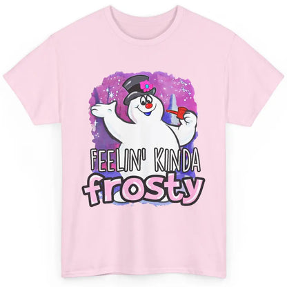 Christmas Snowman Feeling Kinda Frosty Snowflakes Christmas Classic Unisex T-Shirt