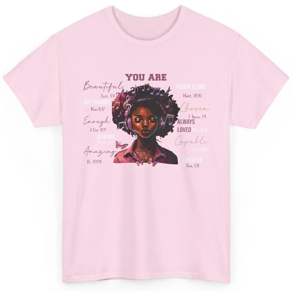 Black Girl Christian God Says I Am Bible Verse Religious Classic Unisex T-Shirt