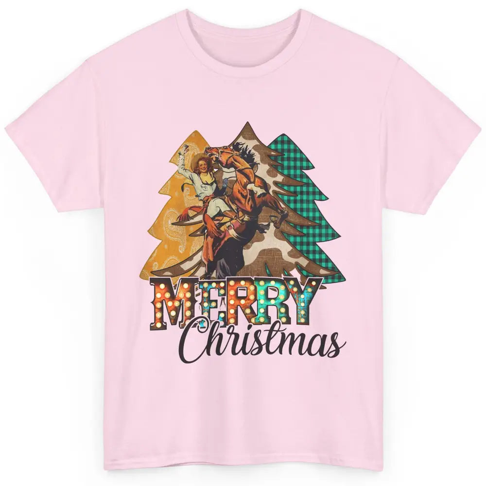Rodeo Mom Cowgirl Christmas Tree Western Country Cowboy Gift Classic Unisex T-Shirt