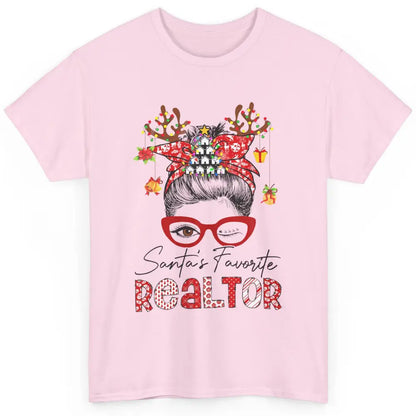Merry Christmas Xmas Santa Messy Hair Realtor Real Estate Classic Unisex T-Shirt