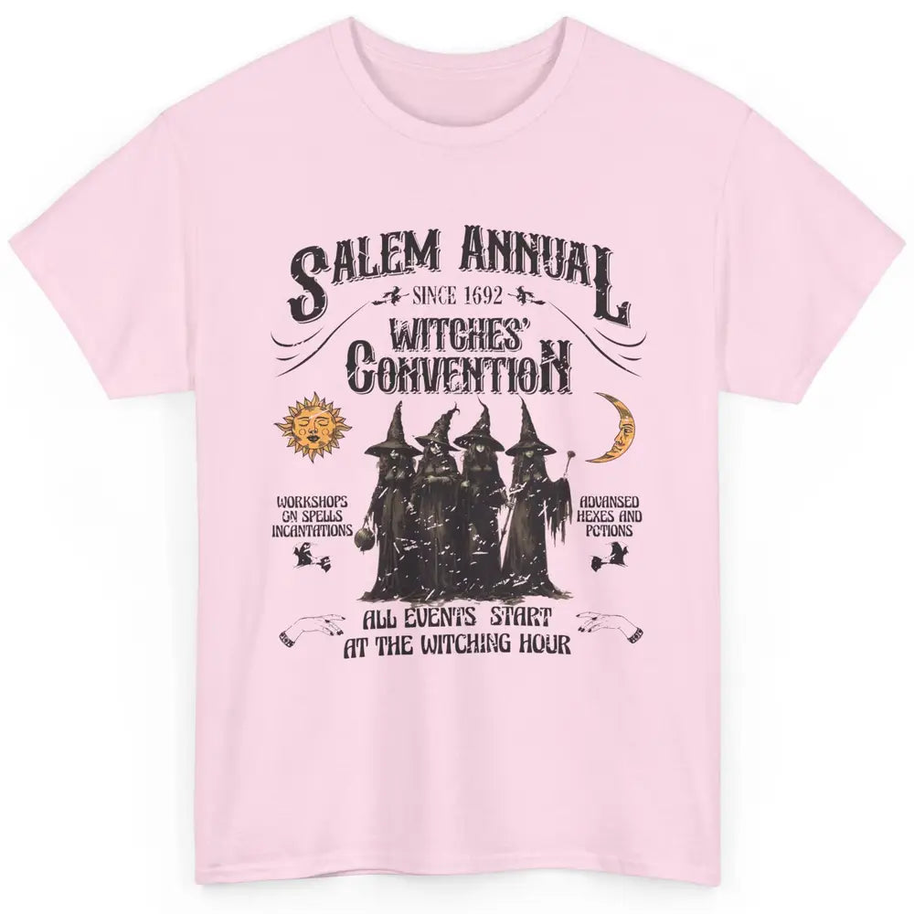 Retro Salem Annual Witches Convention Halloween Witch Magic Classic Unisex T-Shirt