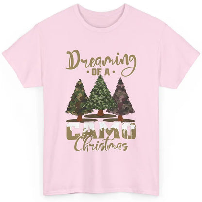 Christmas Tree Dreaming Of A Camo Christmas Veteran Gift Classic Unisex T-Shirt