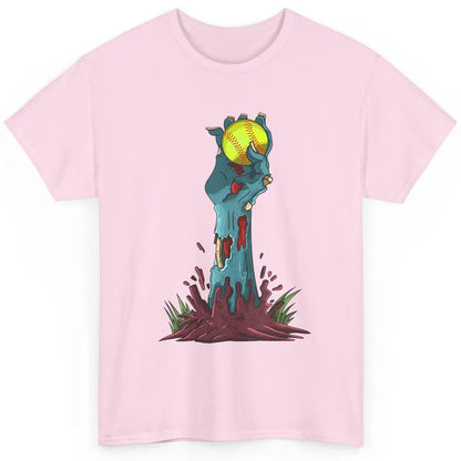 Zombie Hand Softball Funny Halloween Softball Scary Costume Classic Unisex T-Shirt