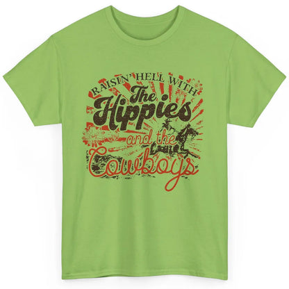Retro Raisin' Hell With The Hippies And The Cowboys Country Classic Unisex T-Shirt