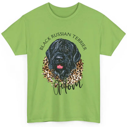 Black Russian Terrier Dog Mom Black Russian Terrier Leopard Classic Unisex T-Shirt