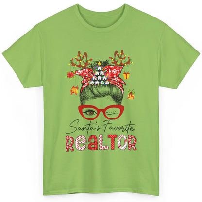 Merry Christmas Xmas Santa Messy Hair Realtor Real Estate Classic Unisex T-Shirt