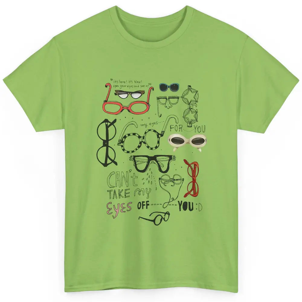 Optometrist Multiple Eyeglasses Hand Drawn Ophthalmologist Classic Unisex T-Shirt