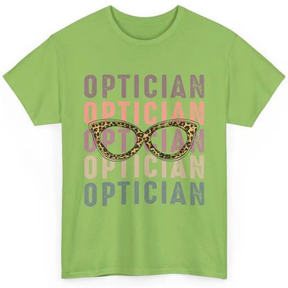 Retro Optometrist Leopard Eyeglasses Optician Ophthalmology Classic Unisex T-Shirt