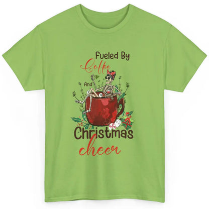 Merry Christmas Skeleton Drink Fueled By Coffee Xmas Latte Classic Unisex T-Shirt