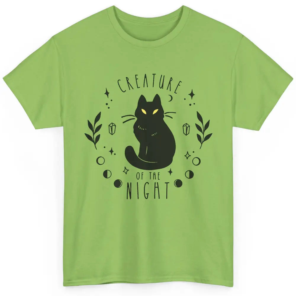 Black Cat Witch Creature Of The Night Halloween Cat Costume Classic Unisex T-Shirt