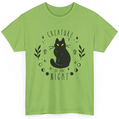 Black Cat Witch Creature Of The Night Halloween Cat Costume Classic Unisex T-Shirt