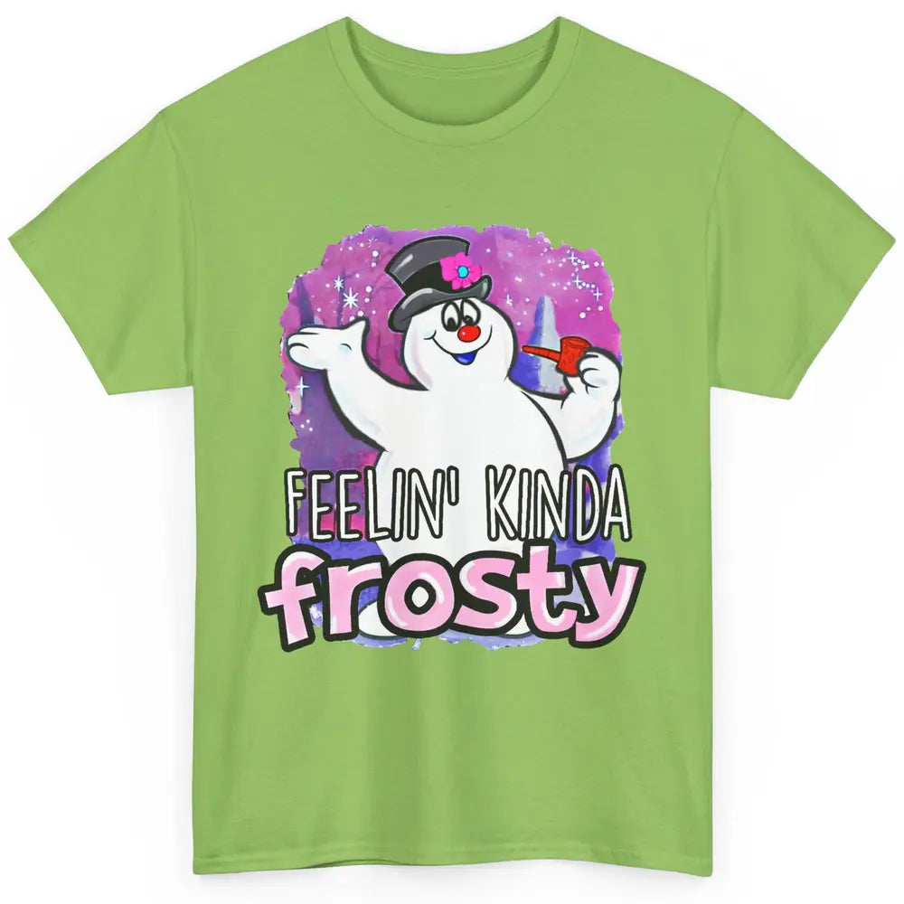 Christmas Snowman Feeling Kinda Frosty Snowflakes Christmas Classic Unisex T-Shirt