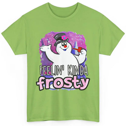 Christmas Snowman Feeling Kinda Frosty Snowflakes Christmas Classic Unisex T-Shirt