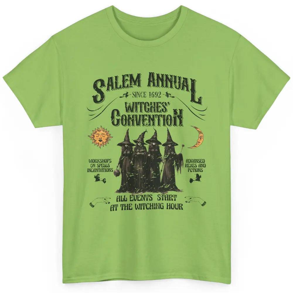Retro Salem Annual Witches Convention Halloween Witch Magic Classic Unisex T-Shirt
