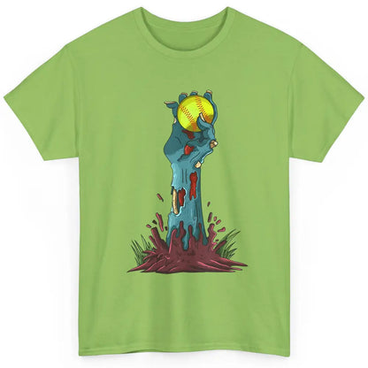 Zombie Hand Softball Funny Halloween Softball Scary Costume Classic Unisex T-Shirt