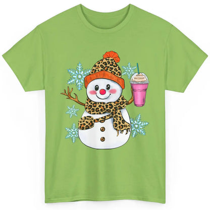 Retro Leopard Christmas Bougie Snowman Boojee Winter Holiday Classic Unisex T-Shirt