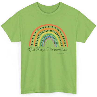 Retro Rainbow God Keeps His Promises Christian Religious Classic Unisex T-Shirt