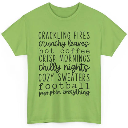 Fall Favorite Crackling Fire Pumpkin Everything Thanksgiving Classic Unisex T-Shirt