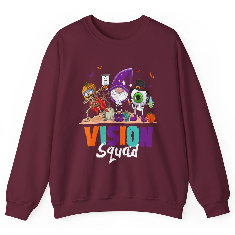 Vision Squad Optometry Optometrist Witch Halloween Spooky Unisex Crewneck Sweatshirt