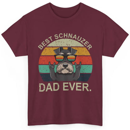 Vintage Sunset Best Schnauzer Dad Ever Father's Day Classic Unisex T-Shirt