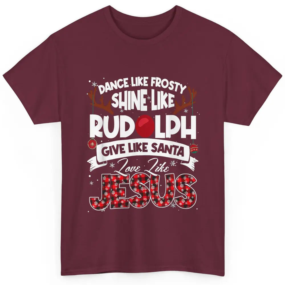 Merry Christmas Santa Frosty Rudolph Jesus Xmas God Reindeer Classic Unisex T-Shirt