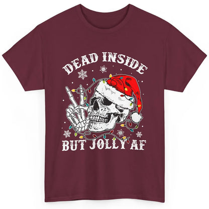 Skeleton Christmas Dead Inside But Jolly AF Merry Christmas Classic Unisex T-Shirt