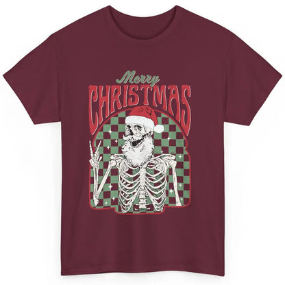 Merry Christmas Skeleton Santa Claus Vintage Xmas Skull Vibe Classic Unisex T-Shirt