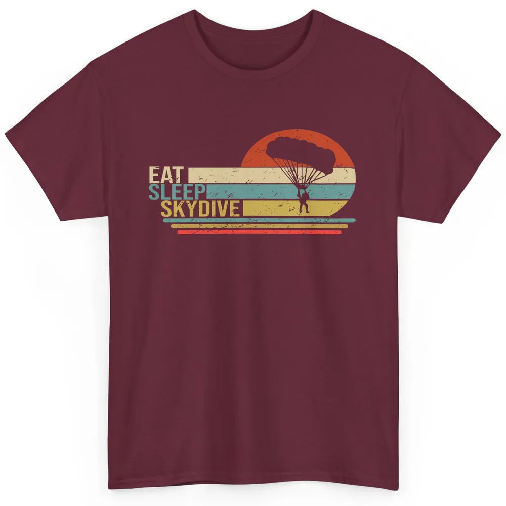 Vintage Skydiving Eat Sleep Skydive Parachute Skydiver Gift Classic Unisex T-Shirt