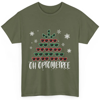 Optician Christmas Funny Xmas Tree Eyeglasses Optometrist Classic Unisex T-Shirt