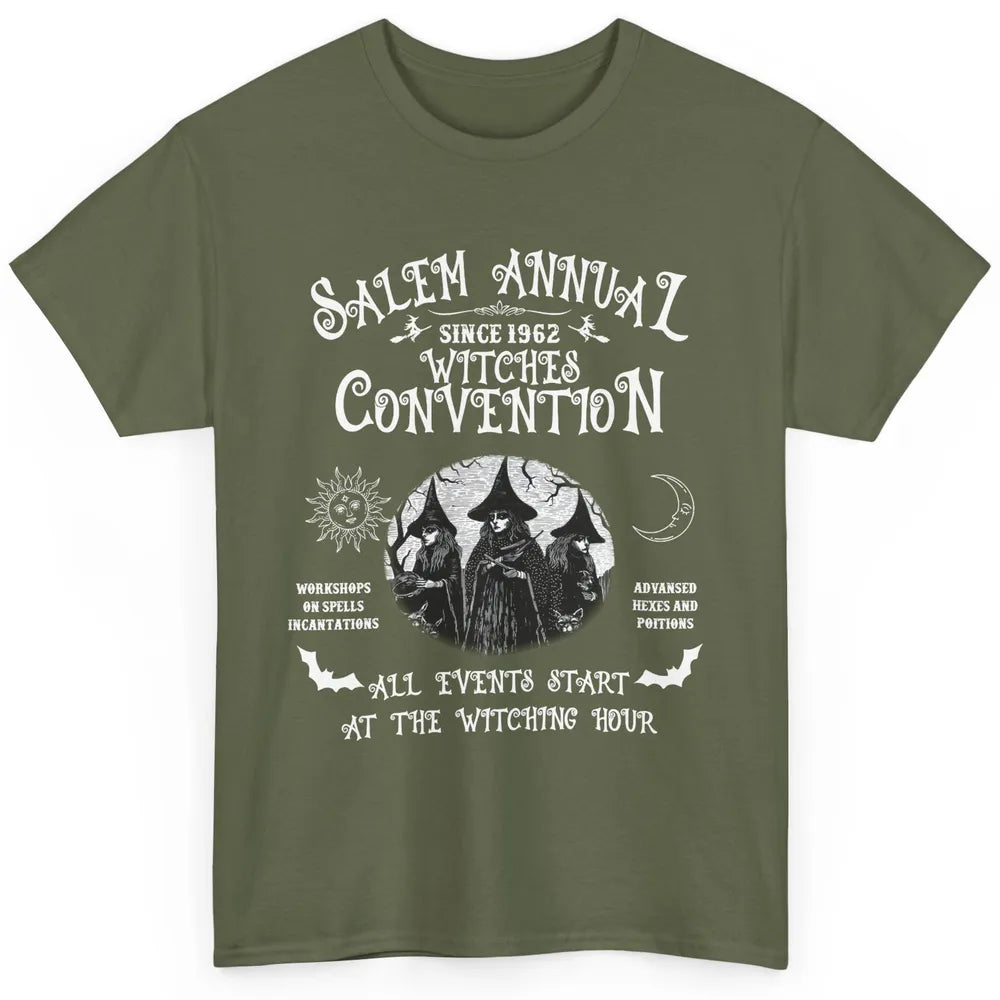 Retro Salem Annual Witches Convention Halloween Witch Magic Classic Unisex T-Shirt