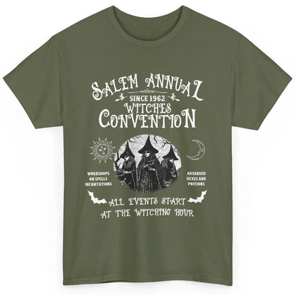 Retro Salem Annual Witches Convention Halloween Witch Magic Classic Unisex T-Shirt