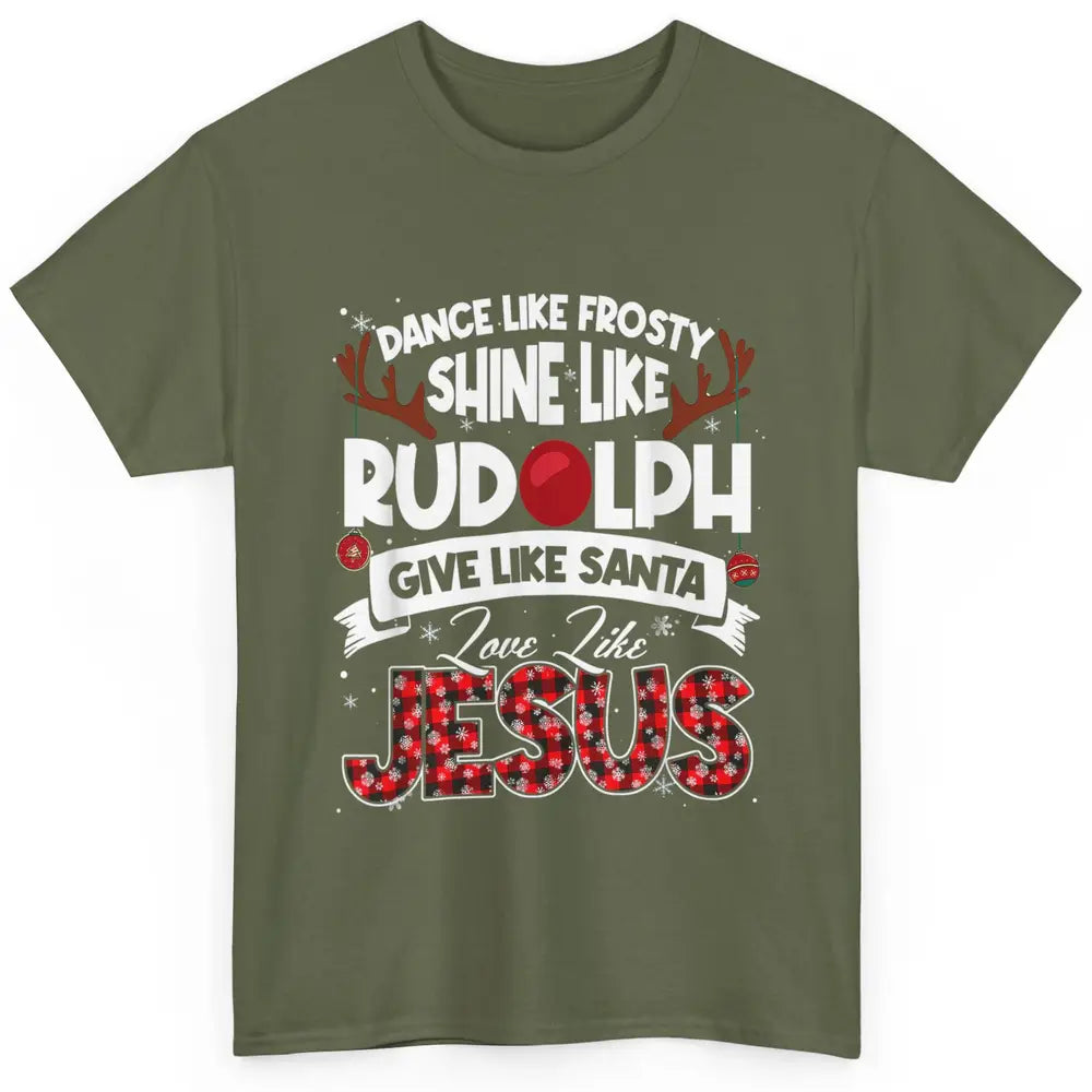 Merry Christmas Santa Frosty Rudolph Jesus Xmas God Reindeer Classic Unisex T-Shirt