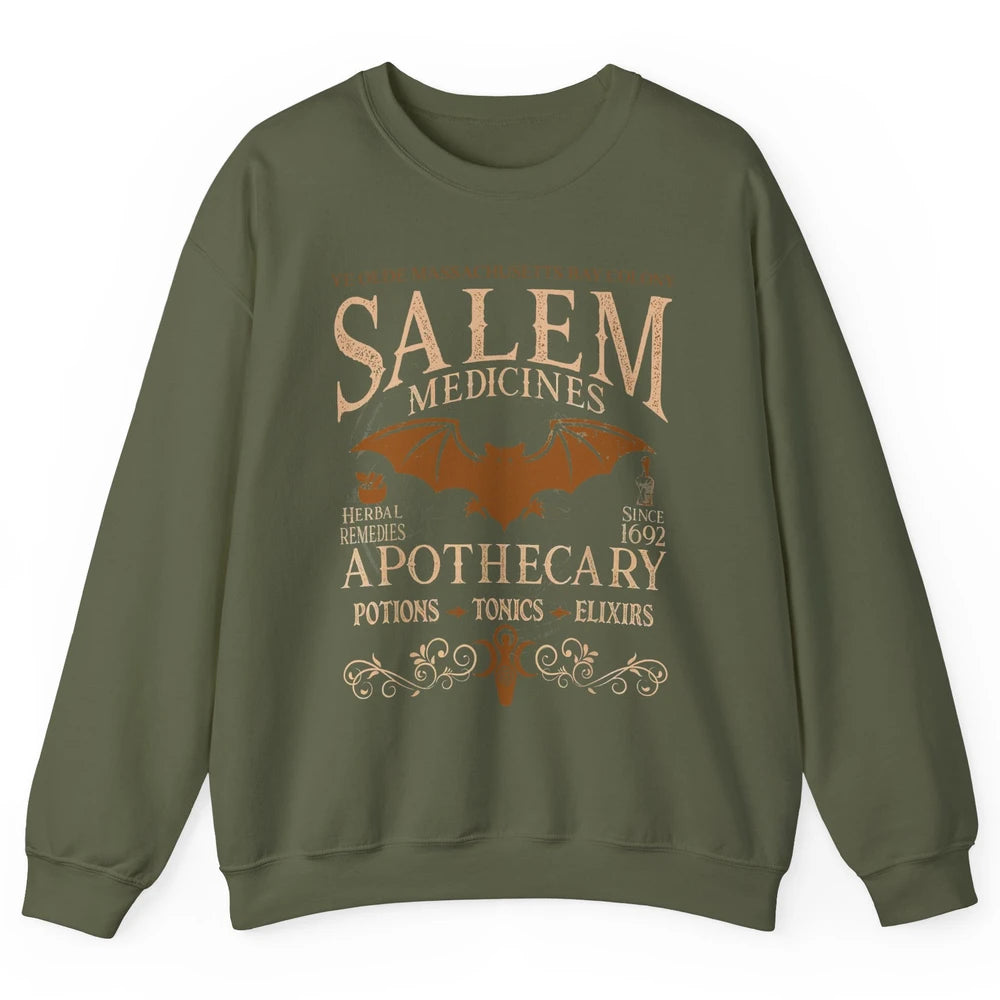 Retro Salem Apothecary Halloween Night Salem Witches 1692 Unisex Crewneck Sweatshirt