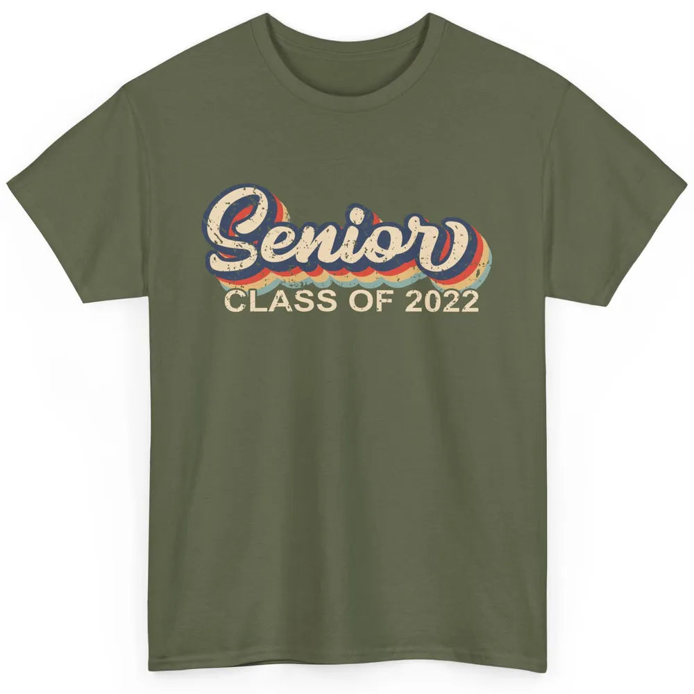 Vintage Retro Senior 2022 Graduation Class Of 2021 Men Women Classic Unisex T-Shirt