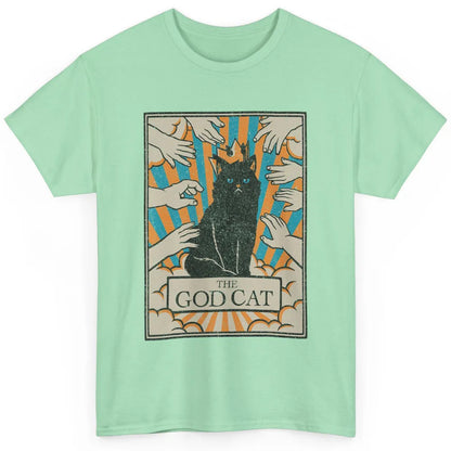 Astrology The God Cat Goth Tarot Card Reader Witchy Black Cat Gothic Sarcastic Classic Unisex T-Shirt