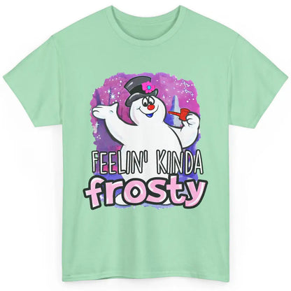 Christmas Snowman Feeling Kinda Frosty Snowflakes Christmas Classic Unisex T-Shirt