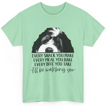 Bernedoodle I'll Be Watching You Bernedoodle Dog Lovers Gift Classic Unisex T-Shirt