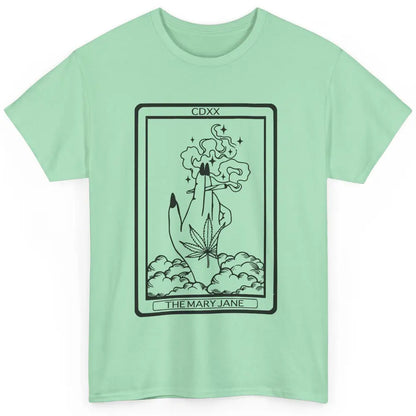 Vintage Weed Mary Jane Tarot Card Weed Smoker Smoking Lady Classic Unisex T-Shirt